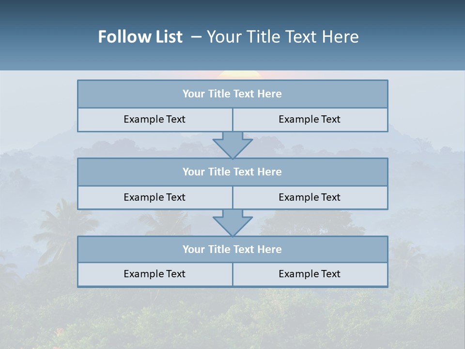 A Sunset Over A Forest With Trees And Mountains In The Background PowerPoint Template