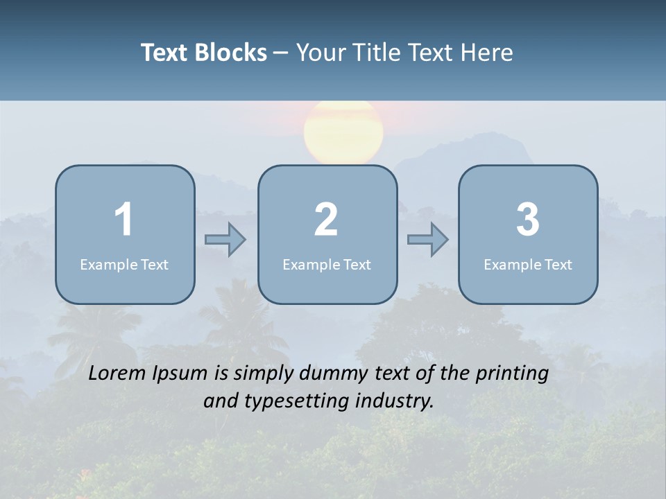 A Sunset Over A Forest With Trees And Mountains In The Background PowerPoint Template