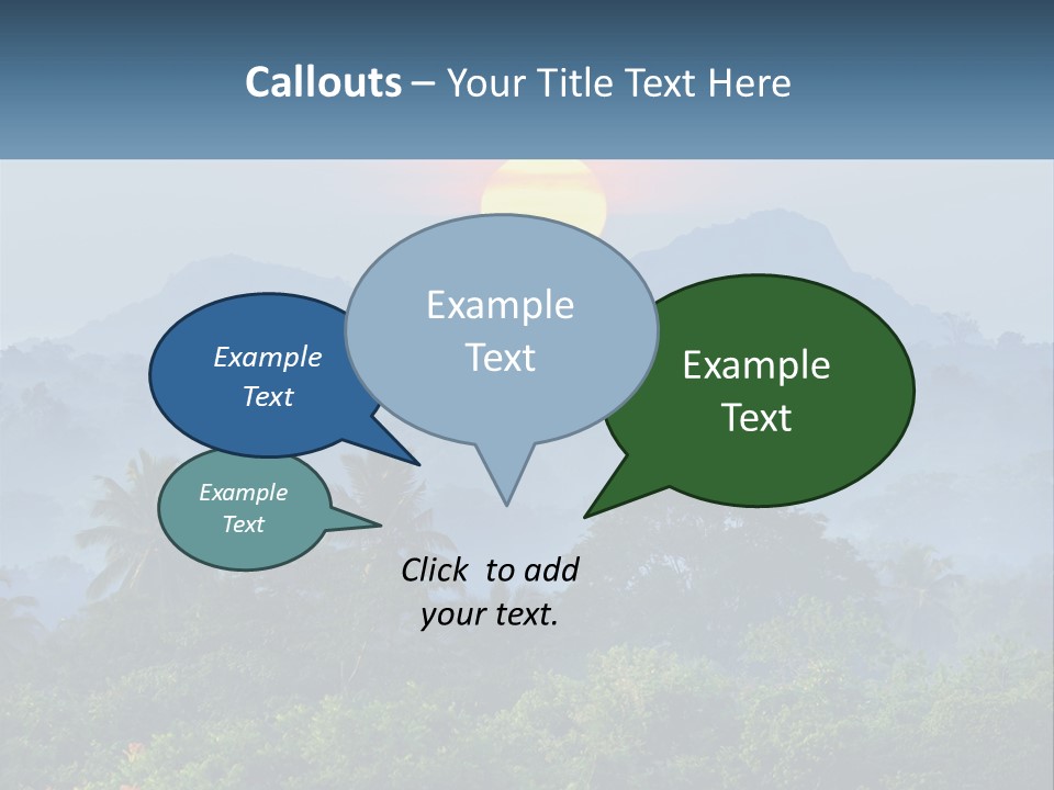 A Sunset Over A Forest With Trees And Mountains In The Background PowerPoint Template