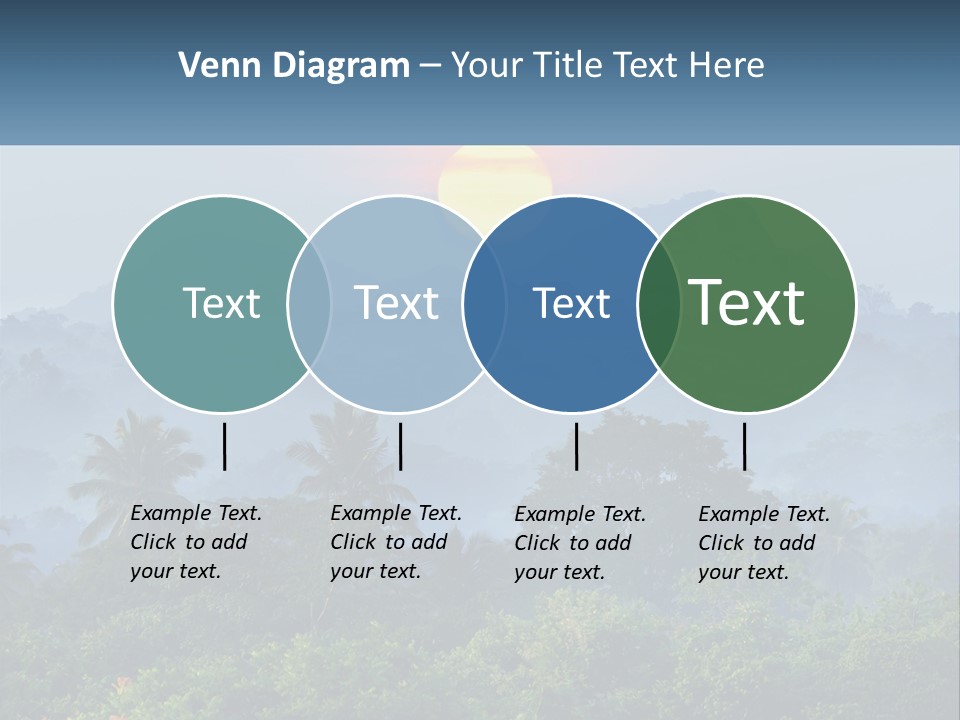 A Sunset Over A Forest With Trees And Mountains In The Background PowerPoint Template