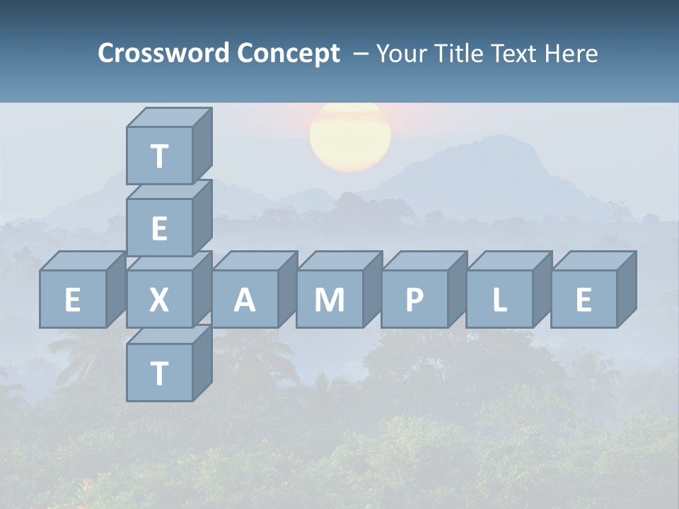 A Sunset Over A Forest With Trees And Mountains In The Background PowerPoint Template