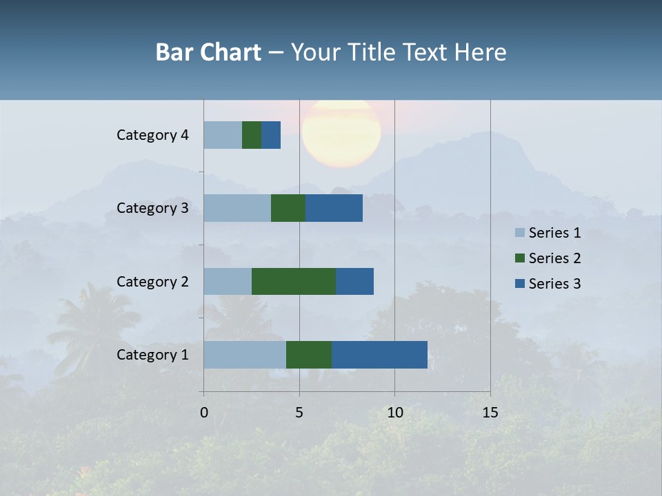 A Sunset Over A Forest With Trees And Mountains In The Background PowerPoint Template