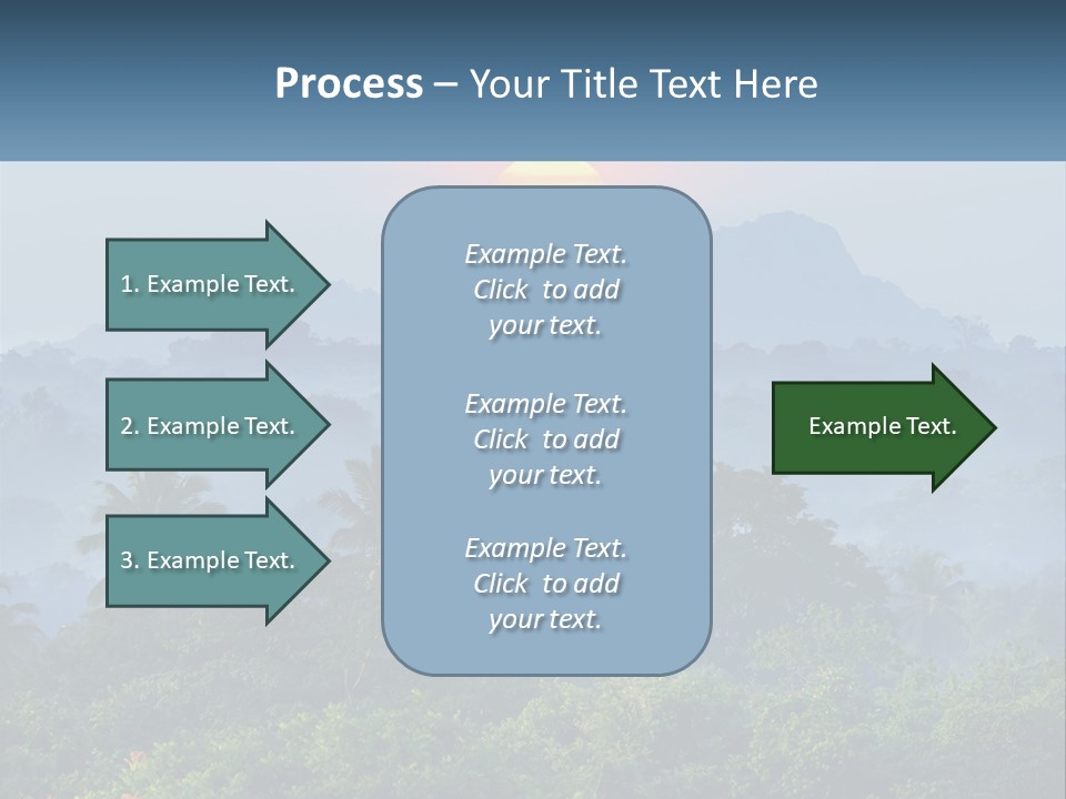 A Sunset Over A Forest With Trees And Mountains In The Background PowerPoint Template