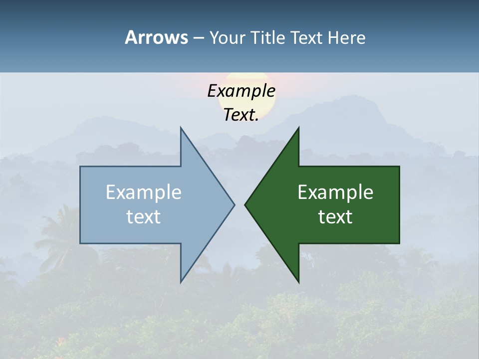 A Sunset Over A Forest With Trees And Mountains In The Background PowerPoint Template