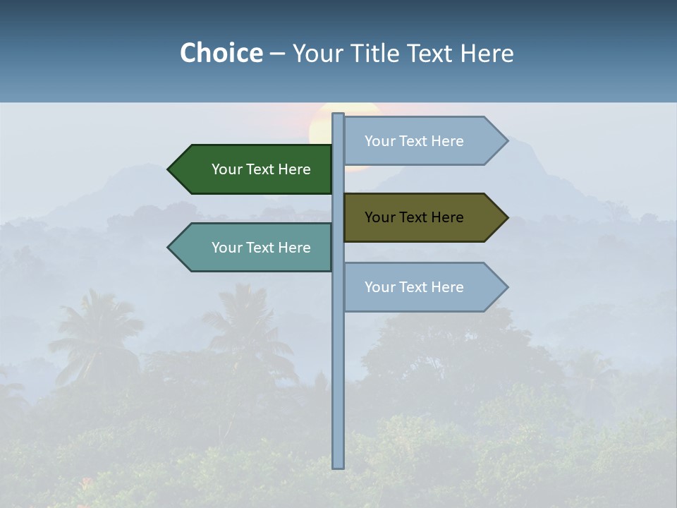 A Sunset Over A Forest With Trees And Mountains In The Background PowerPoint Template