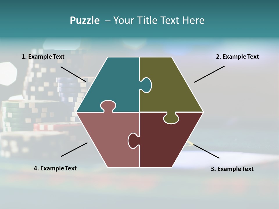 A Casino Table With Poker Chips On It PowerPoint Template