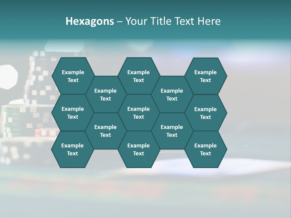 A Casino Table With Poker Chips On It PowerPoint Template