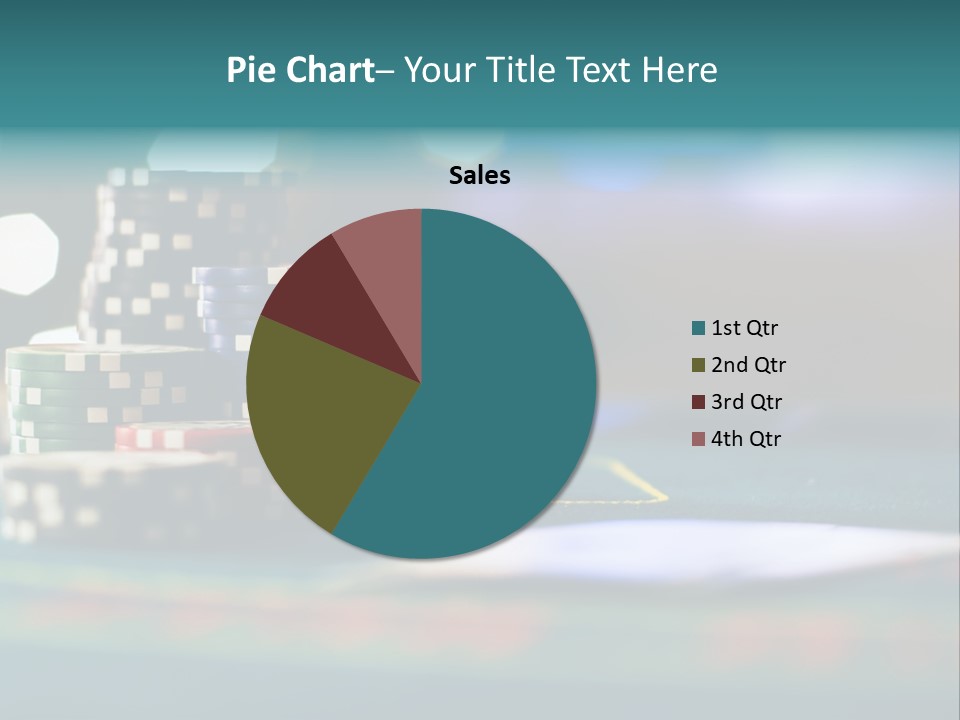 A Casino Table With Poker Chips On It PowerPoint Template