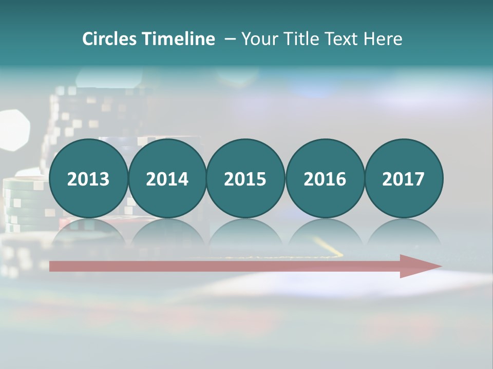 A Casino Table With Poker Chips On It PowerPoint Template