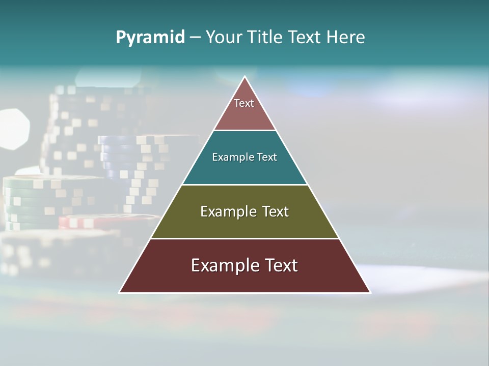 A Casino Table With Poker Chips On It PowerPoint Template