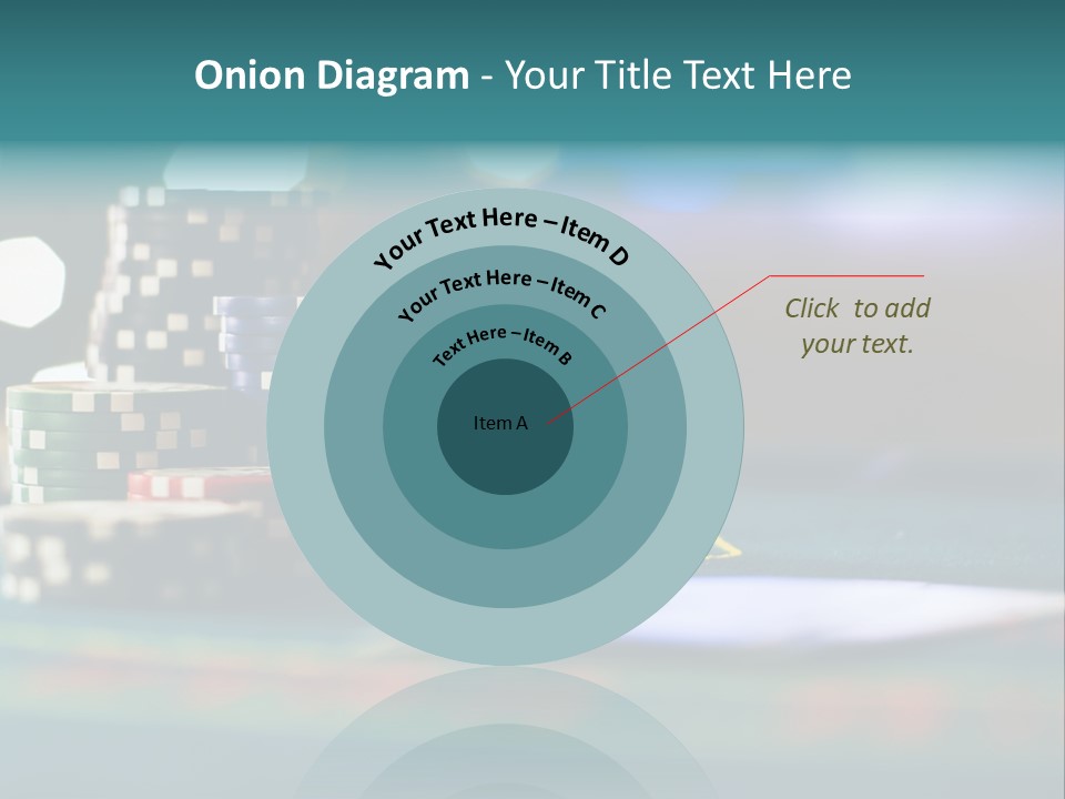 A Casino Table With Poker Chips On It PowerPoint Template