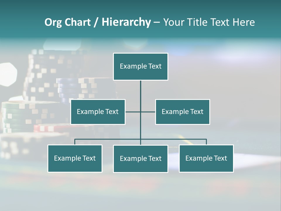 A Casino Table With Poker Chips On It PowerPoint Template