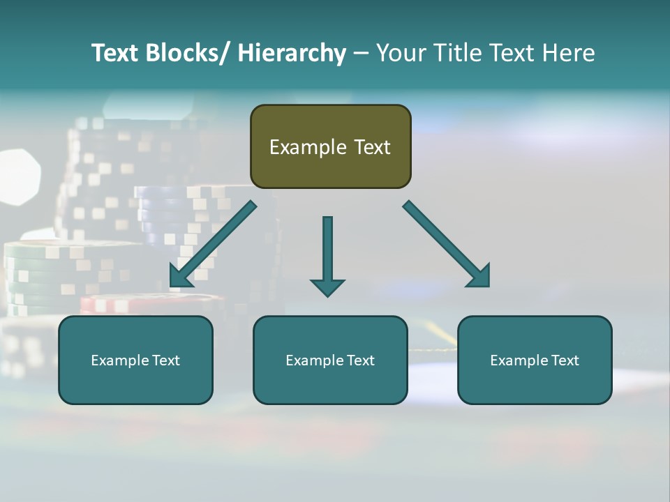 A Casino Table With Poker Chips On It PowerPoint Template