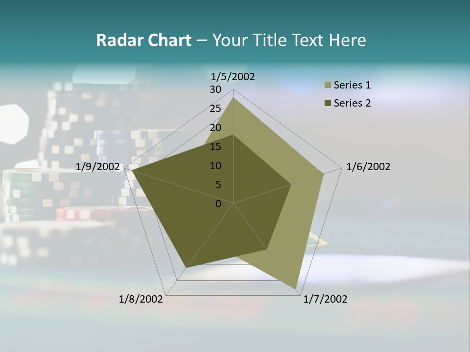 A Casino Table With Poker Chips On It PowerPoint Template