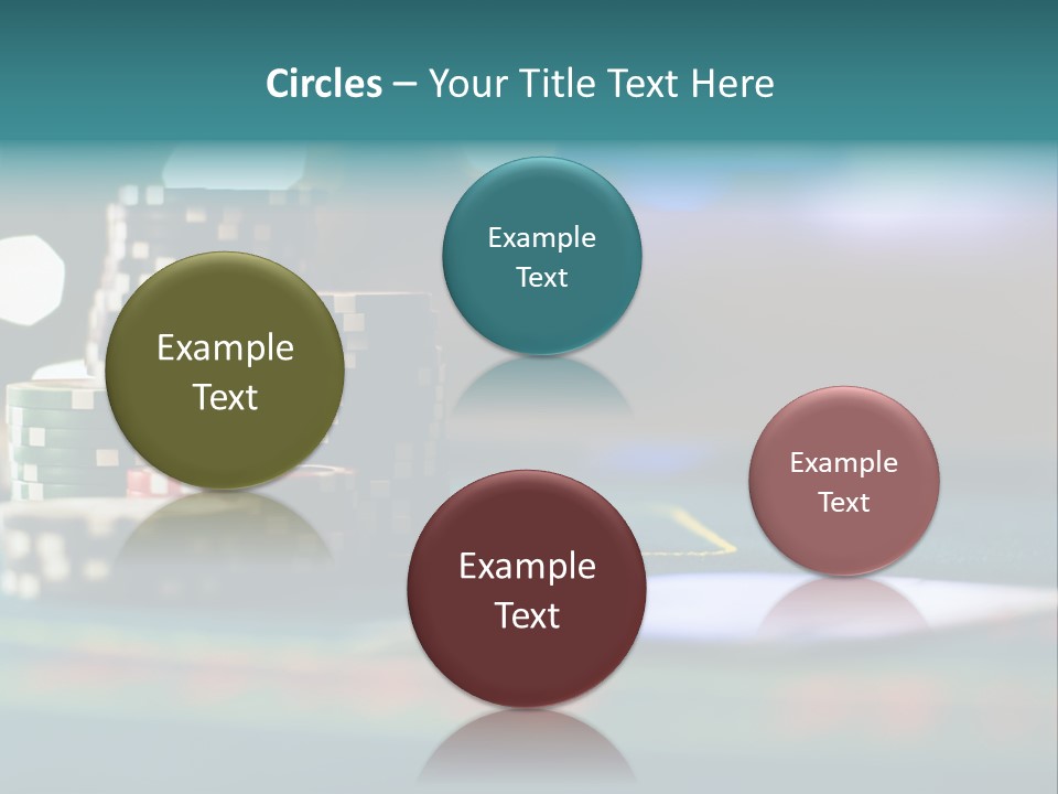 A Casino Table With Poker Chips On It PowerPoint Template