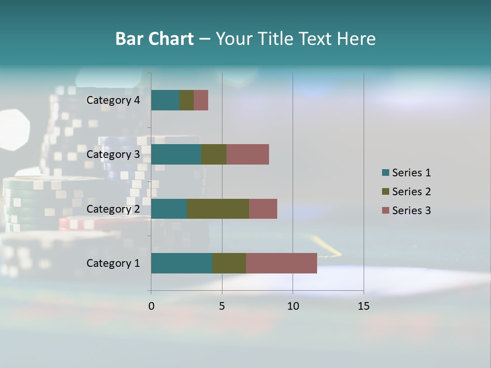 A Casino Table With Poker Chips On It PowerPoint Template