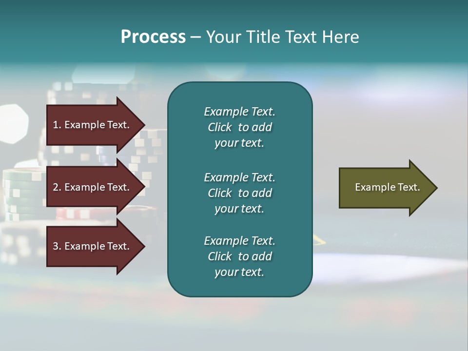 A Casino Table With Poker Chips On It PowerPoint Template