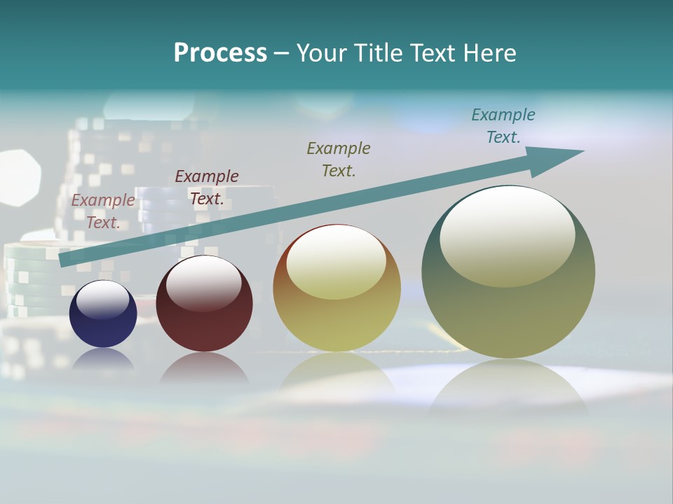 A Casino Table With Poker Chips On It PowerPoint Template