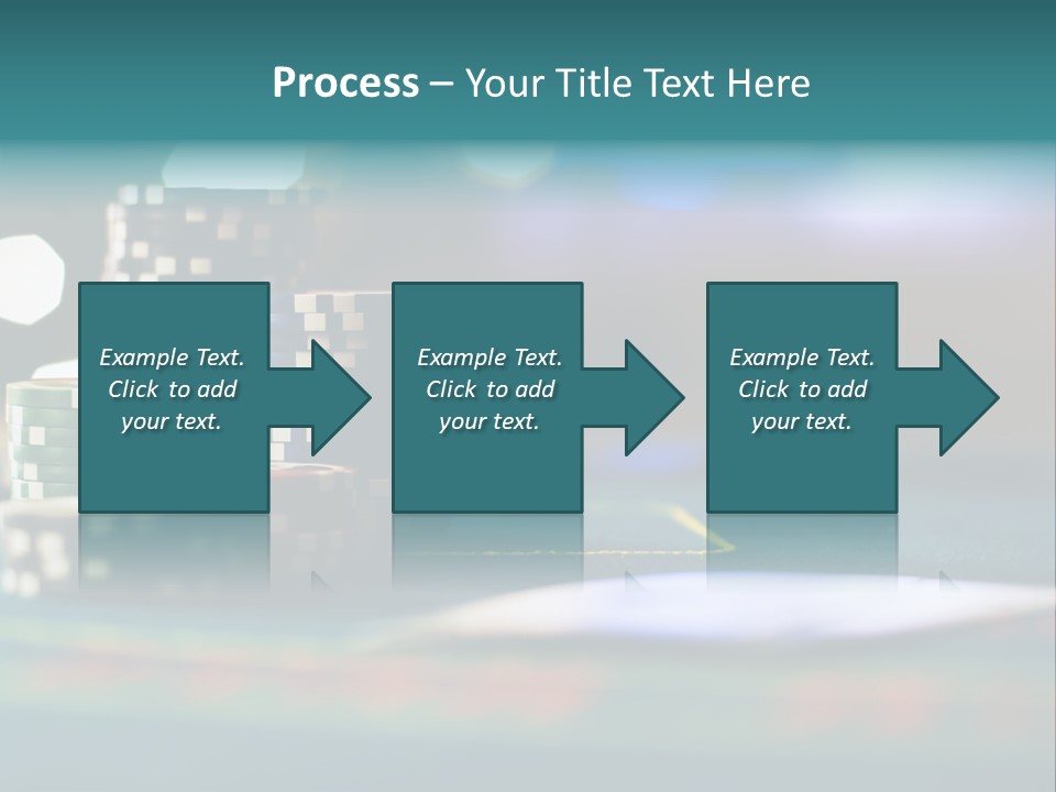 A Casino Table With Poker Chips On It PowerPoint Template