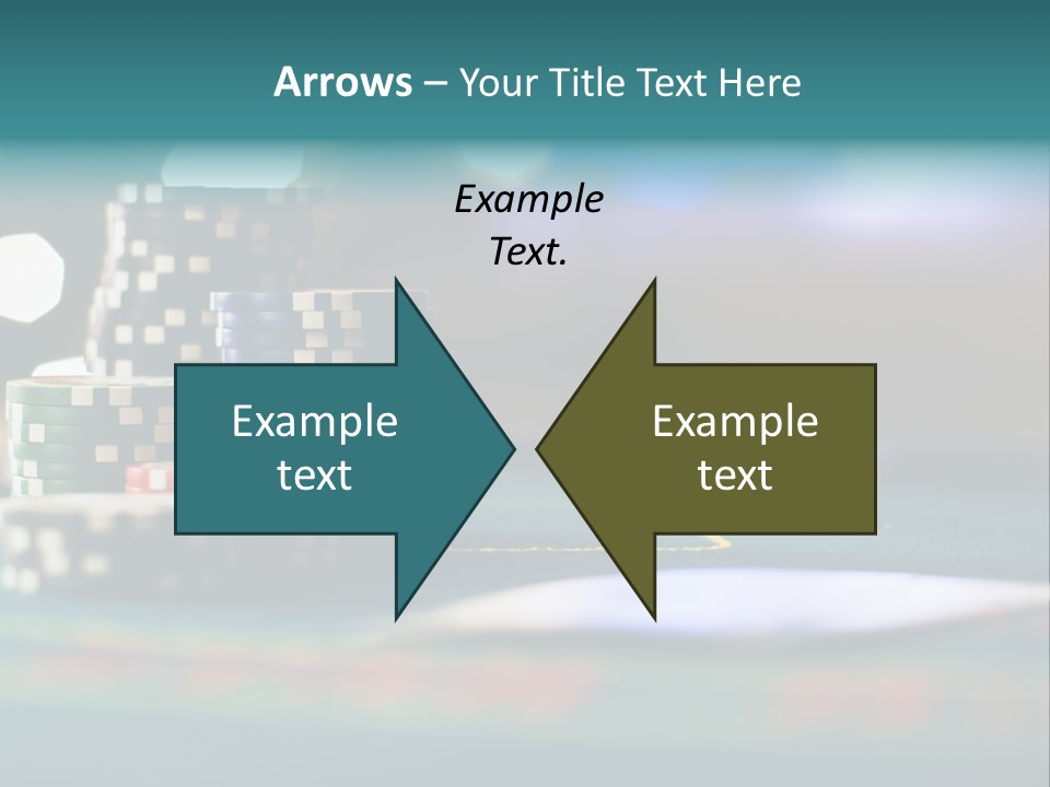 A Casino Table With Poker Chips On It PowerPoint Template