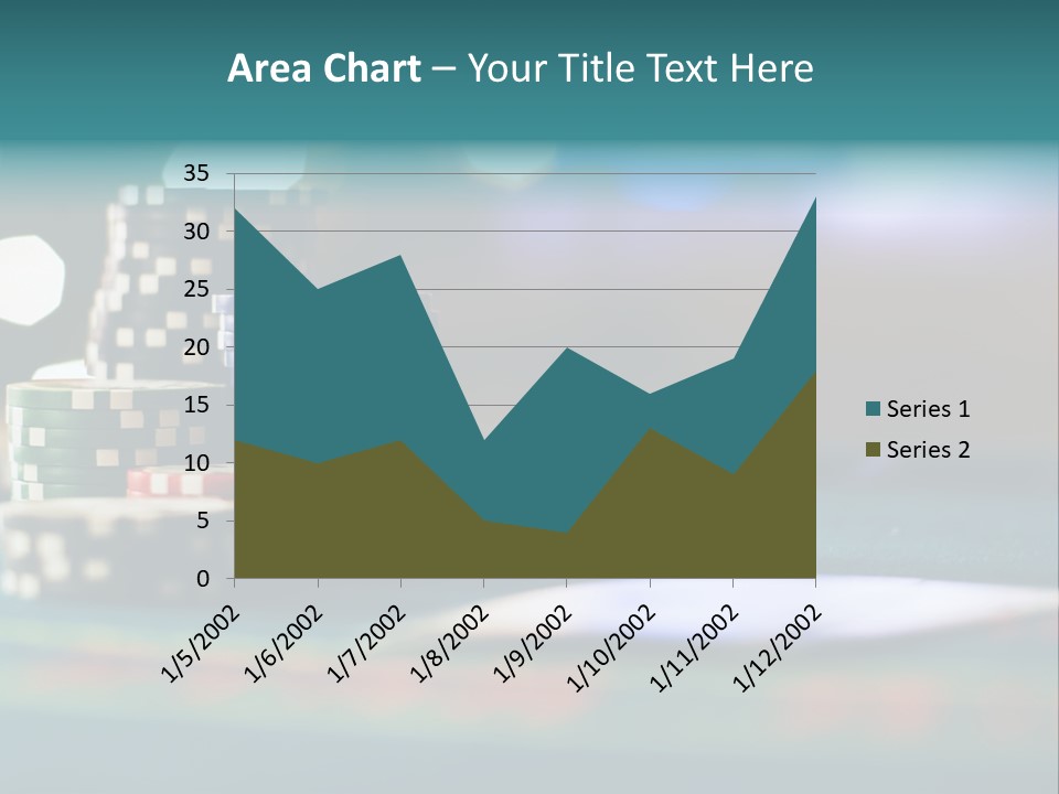 A Casino Table With Poker Chips On It PowerPoint Template