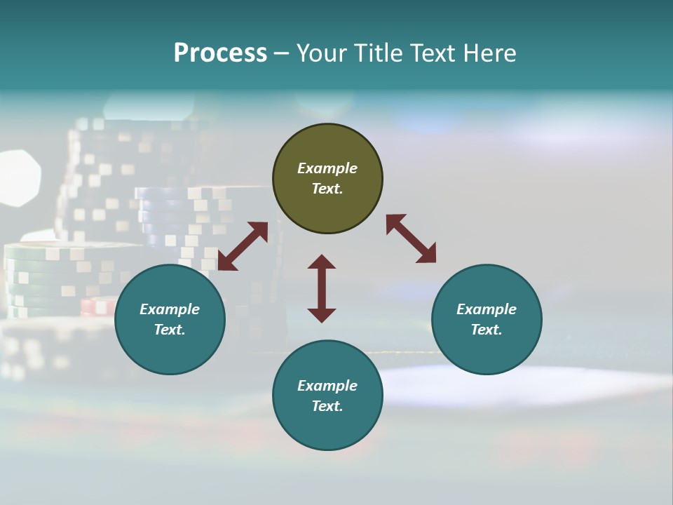 A Casino Table With Poker Chips On It PowerPoint Template