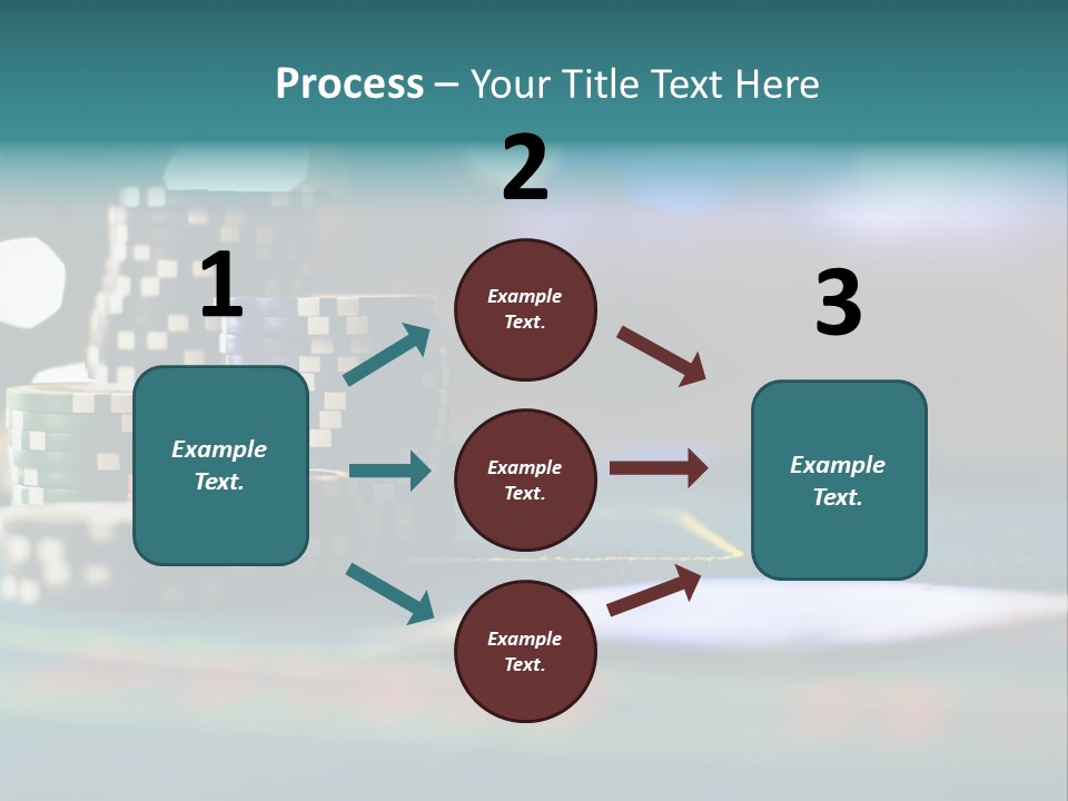 A Casino Table With Poker Chips On It PowerPoint Template
