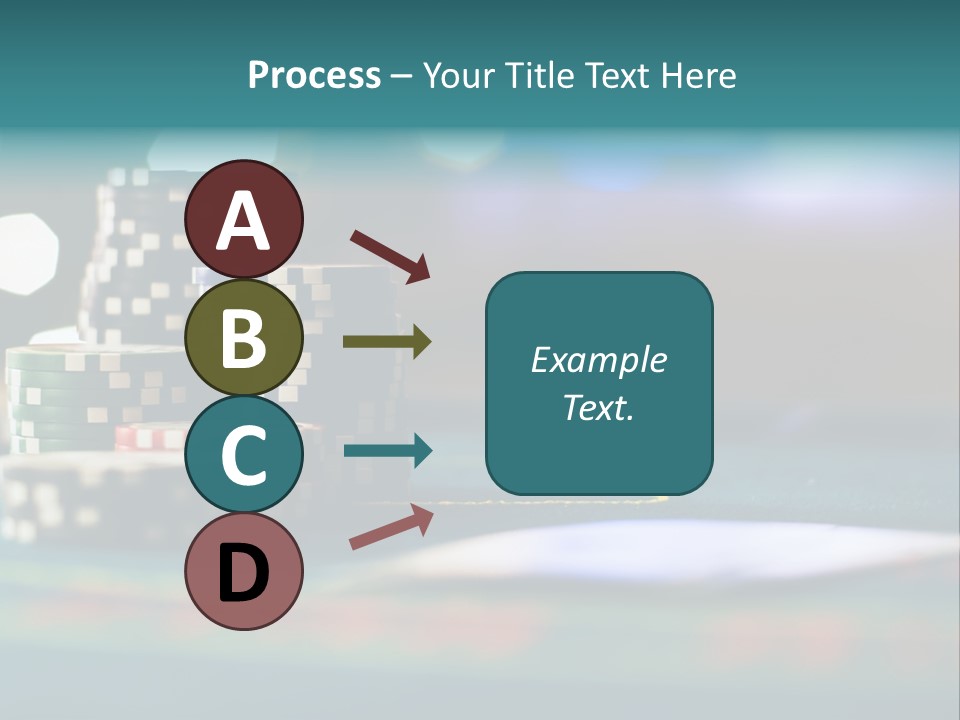 A Casino Table With Poker Chips On It PowerPoint Template