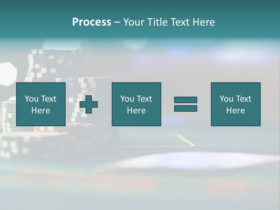 A Casino Table With Poker Chips On It PowerPoint Template
