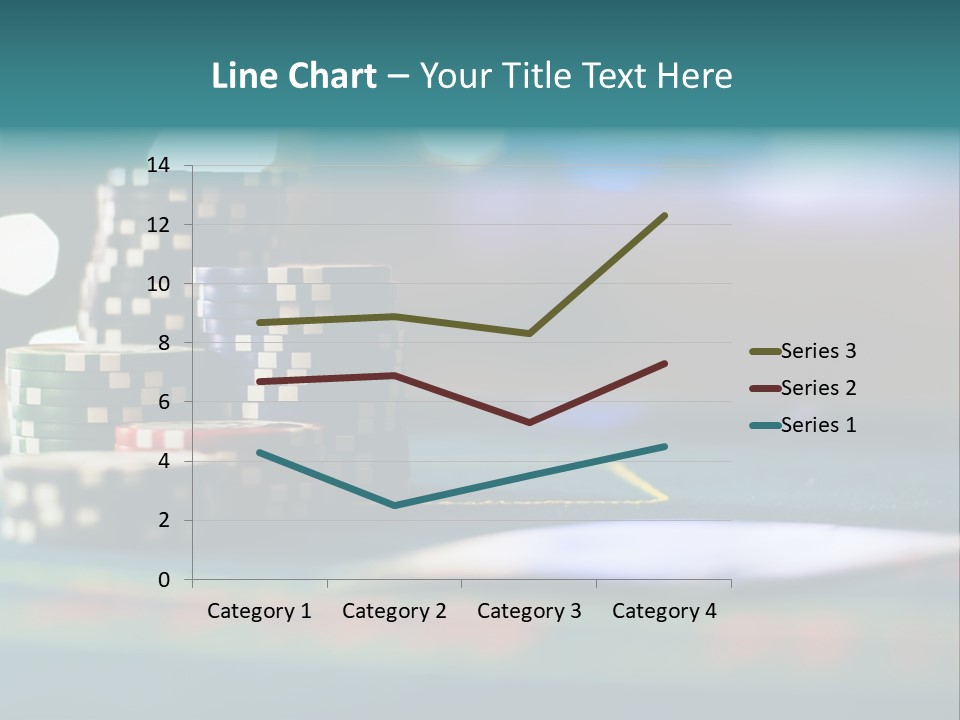 A Casino Table With Poker Chips On It PowerPoint Template