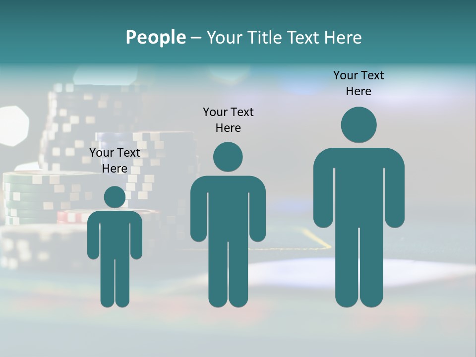 A Casino Table With Poker Chips On It PowerPoint Template