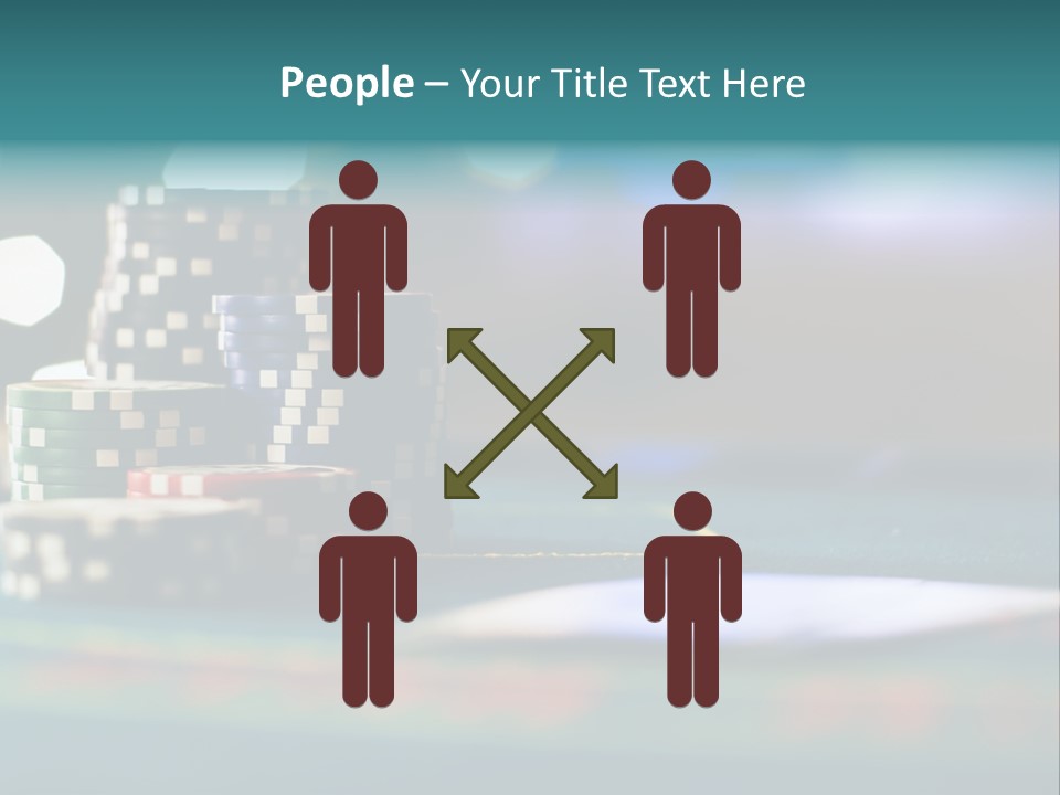 A Casino Table With Poker Chips On It PowerPoint Template