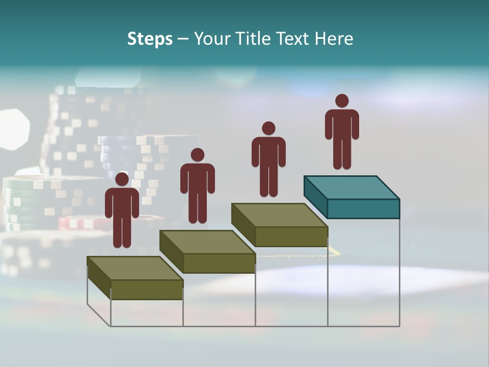 A Casino Table With Poker Chips On It PowerPoint Template