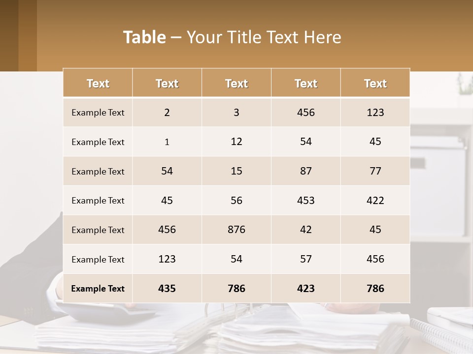 A Man Sitting At A Desk Writing On A Piece Of Paper PowerPoint Template