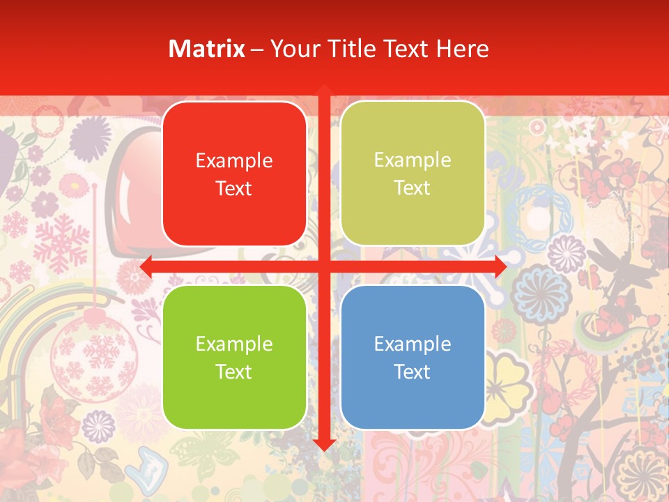 A Colorful Powerpoint Presentation With Hearts And Flowers PowerPoint Template
