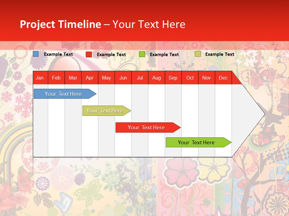 A Colorful Powerpoint Presentation With Hearts And Flowers PowerPoint Template