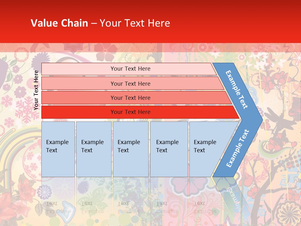 A Colorful Powerpoint Presentation With Hearts And Flowers PowerPoint Template