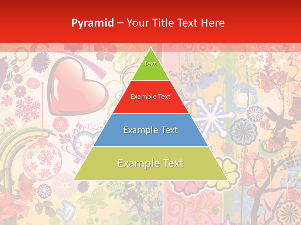 A Colorful Powerpoint Presentation With Hearts And Flowers PowerPoint Template