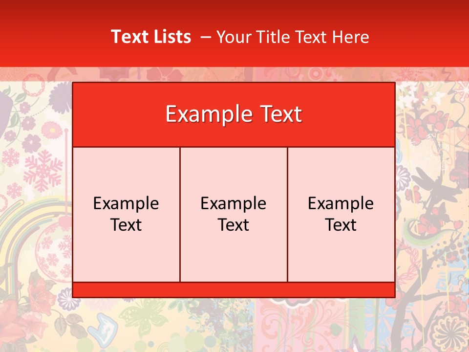 A Colorful Powerpoint Presentation With Hearts And Flowers PowerPoint Template