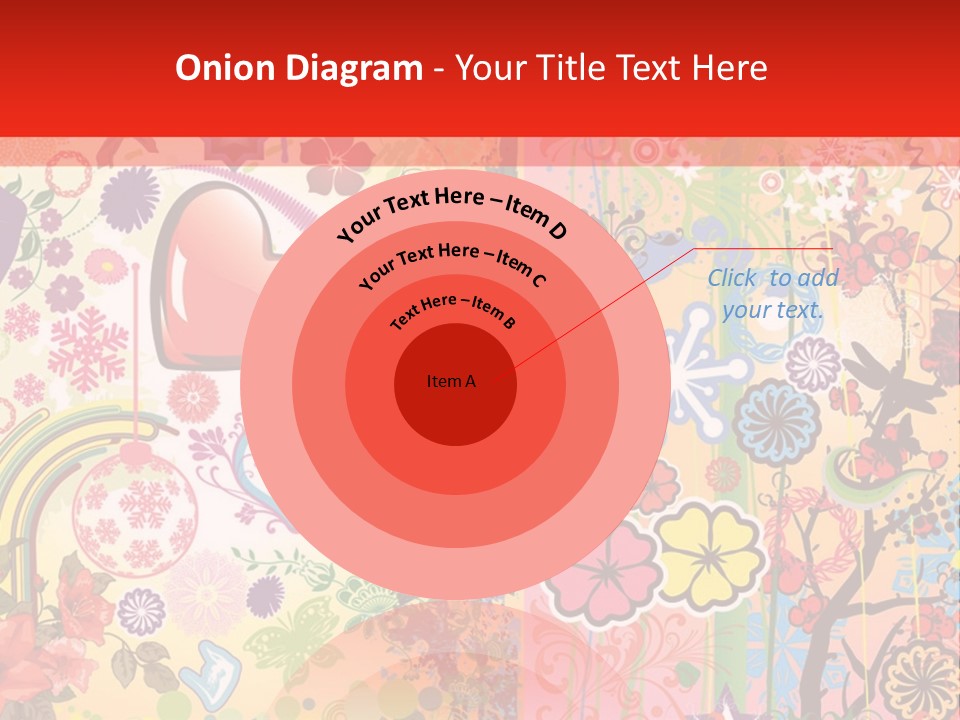 A Colorful Powerpoint Presentation With Hearts And Flowers PowerPoint Template