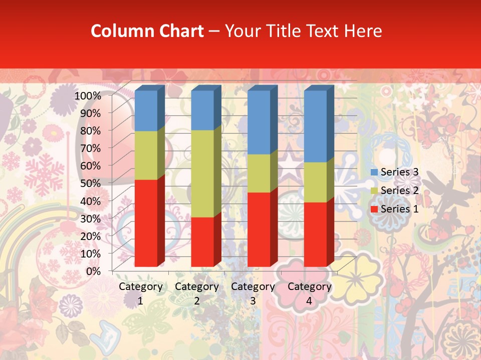A Colorful Powerpoint Presentation With Hearts And Flowers PowerPoint Template