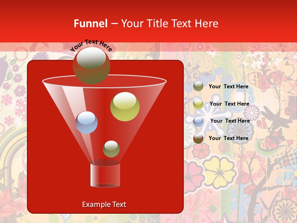 A Colorful Powerpoint Presentation With Hearts And Flowers PowerPoint Template