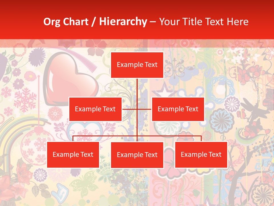 A Colorful Powerpoint Presentation With Hearts And Flowers PowerPoint Template