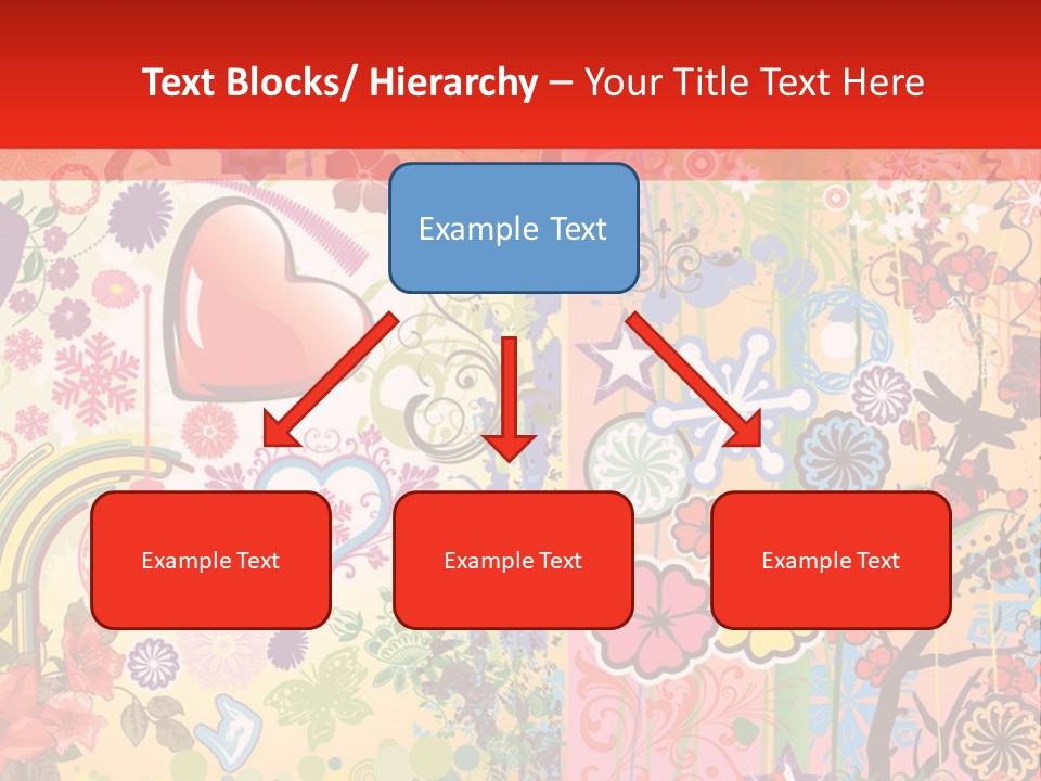 A Colorful Powerpoint Presentation With Hearts And Flowers PowerPoint Template