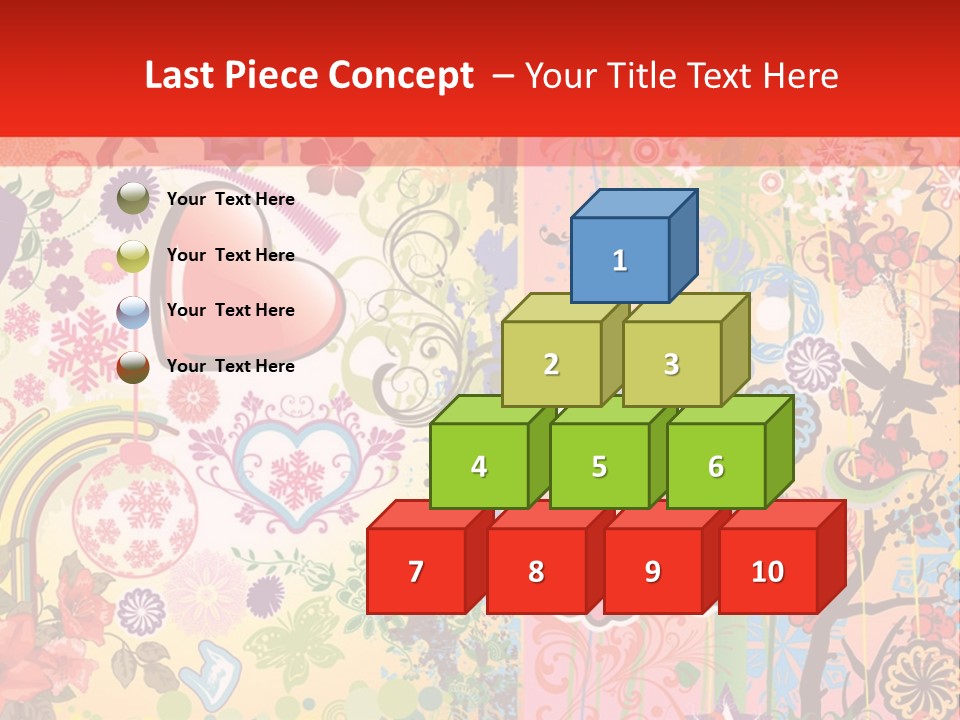 A Colorful Powerpoint Presentation With Hearts And Flowers PowerPoint Template