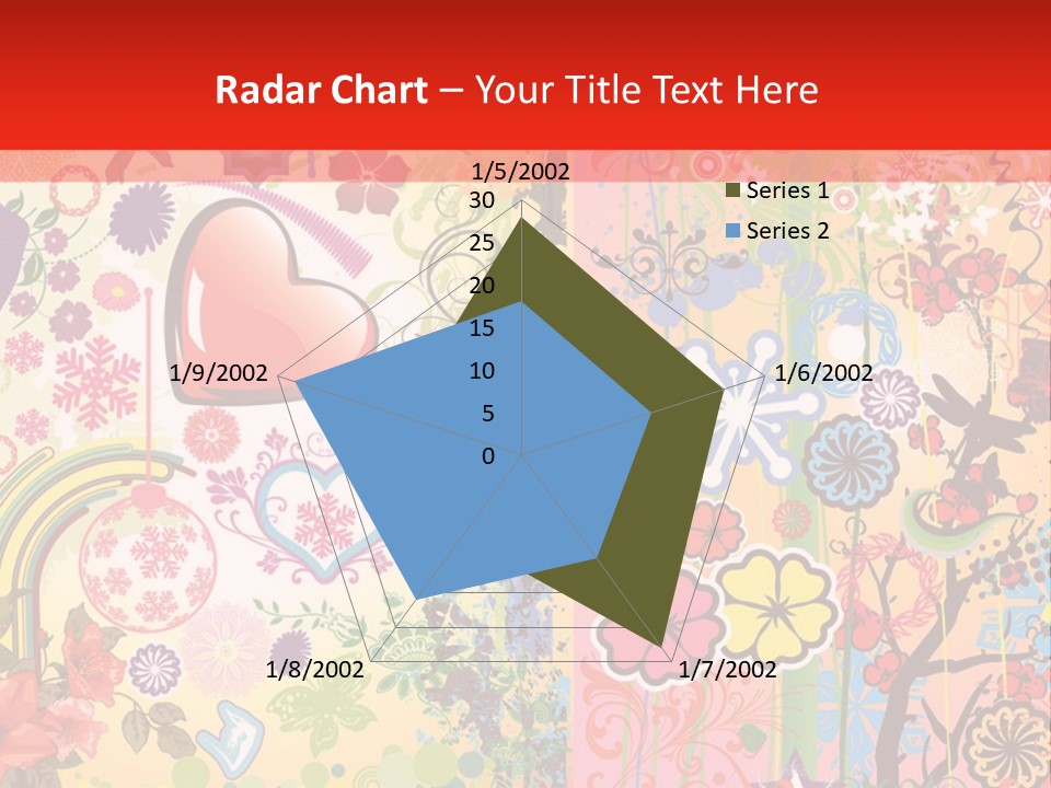 A Colorful Powerpoint Presentation With Hearts And Flowers PowerPoint Template