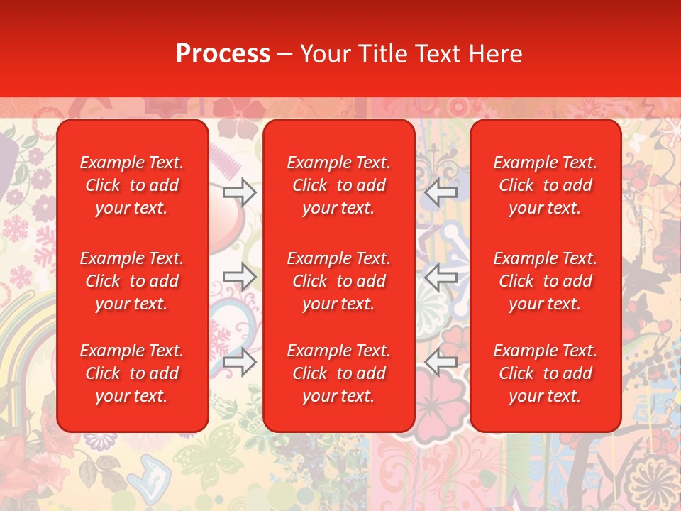 A Colorful Powerpoint Presentation With Hearts And Flowers PowerPoint Template