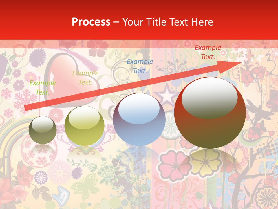 A Colorful Powerpoint Presentation With Hearts And Flowers PowerPoint Template