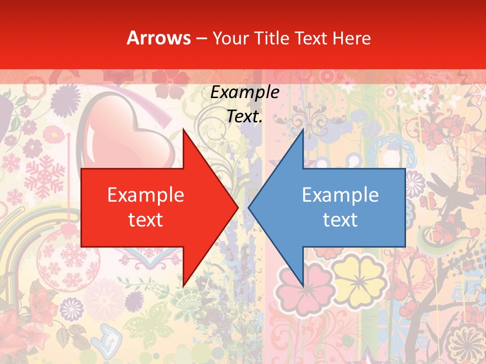 A Colorful Powerpoint Presentation With Hearts And Flowers PowerPoint Template