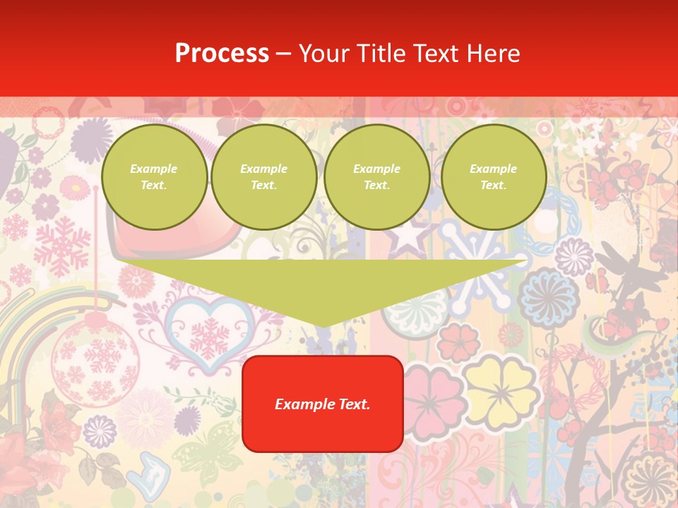 A Colorful Powerpoint Presentation With Hearts And Flowers PowerPoint Template